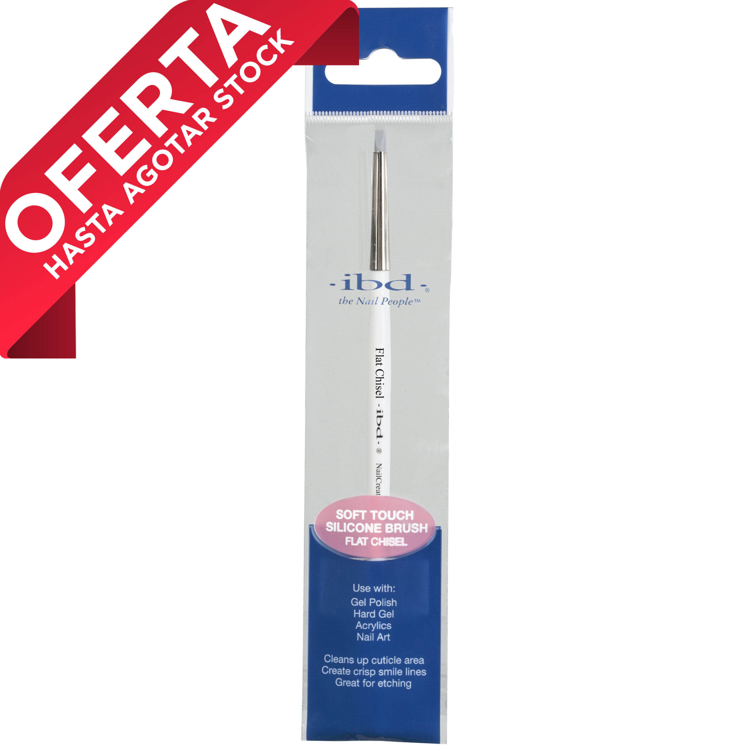 IBD PINCEL GEL ART SILICONA FLAT CHISEL