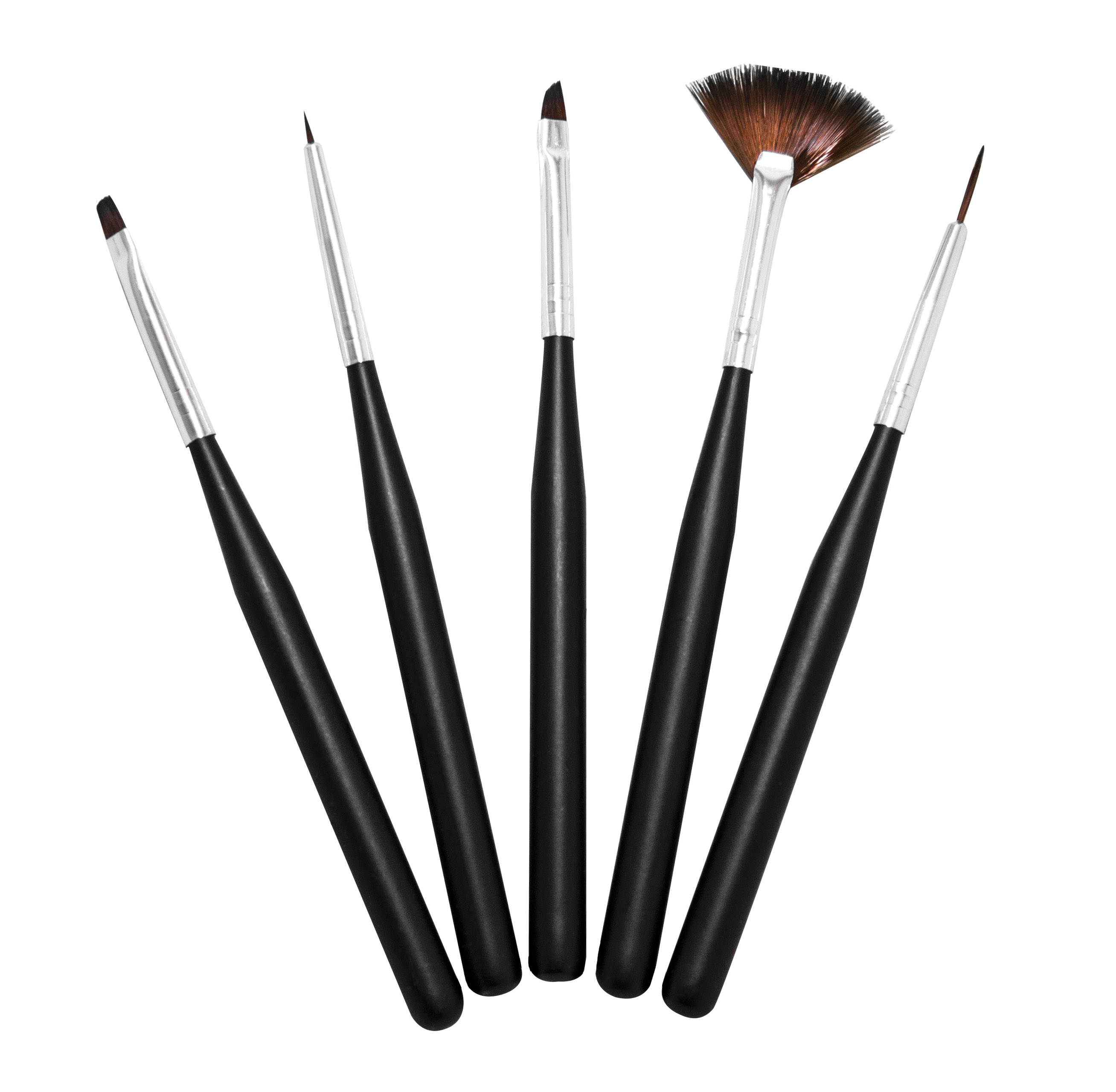 SET PINCELES DECO UÑAS X 5 UNIDADES