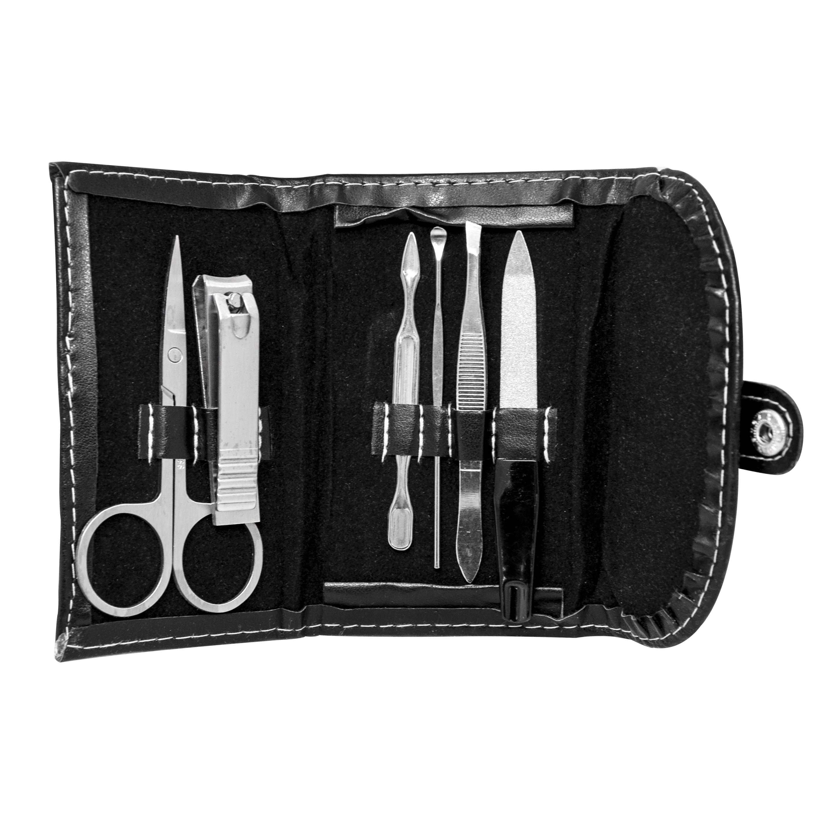 NECESER X 6 PIEZAS C/ESTUCHE CUERO