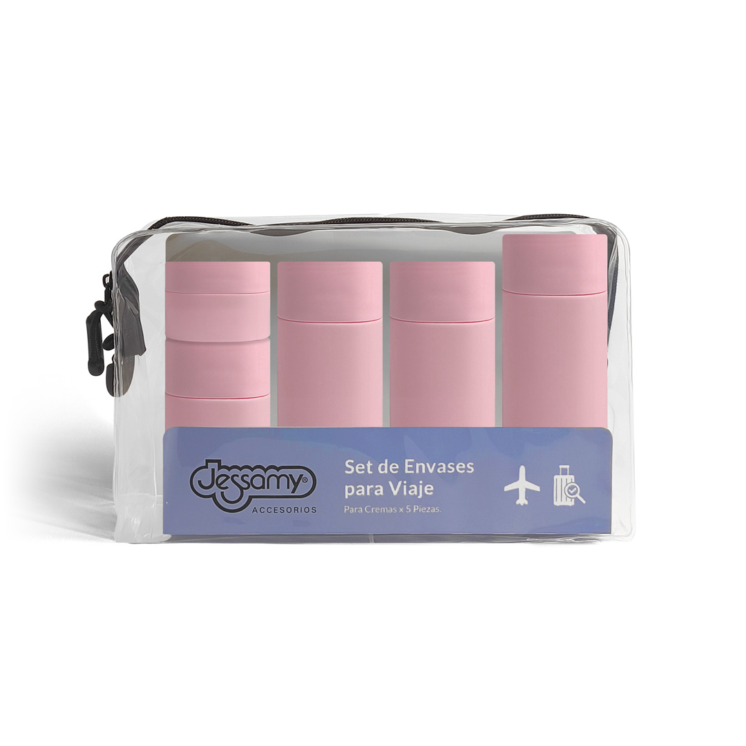 SET DE ENVASES PARA VIAJE X 5 PIEZAS