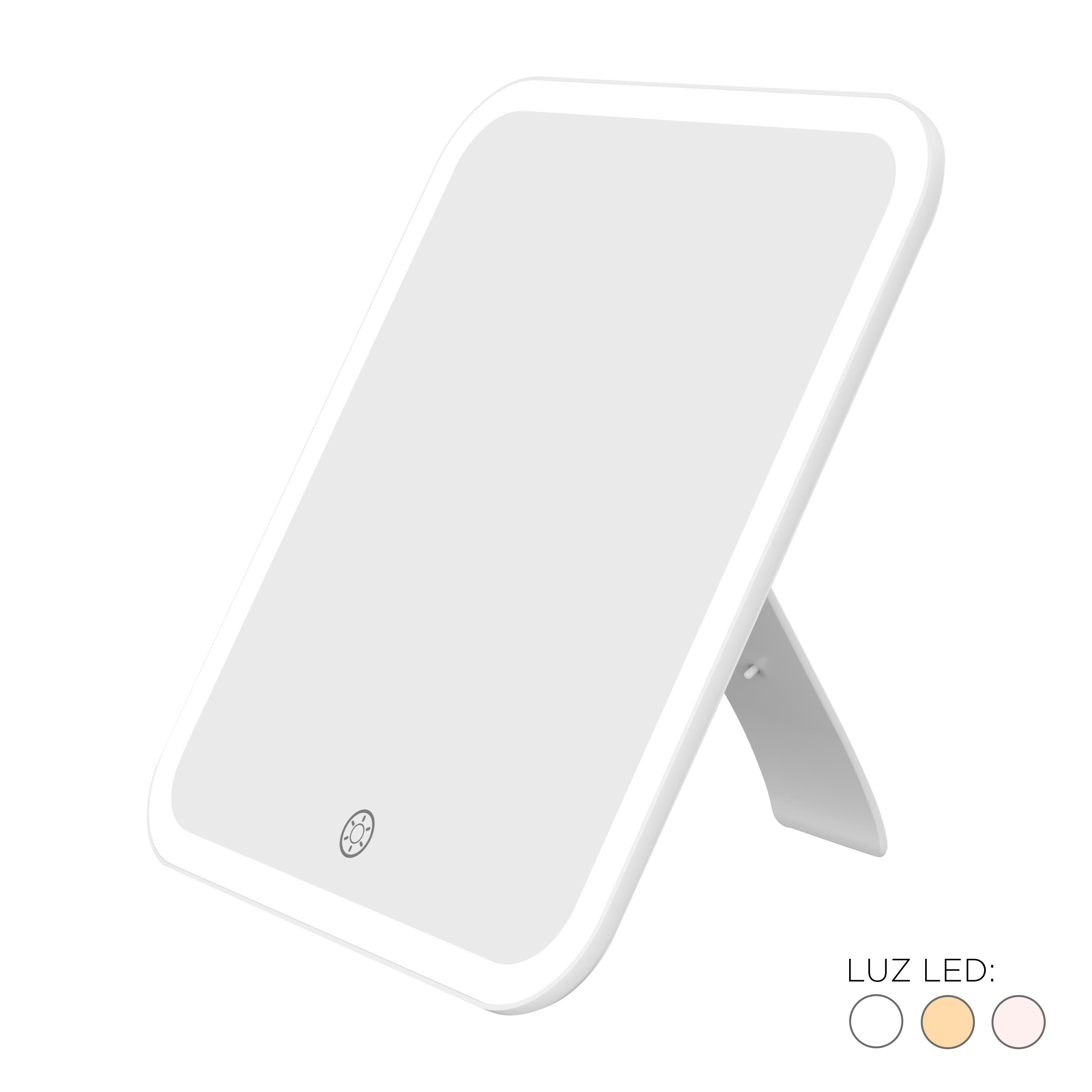 ESPEJO LED BLANCO SOPORTE TIPO PORTA RETRATO