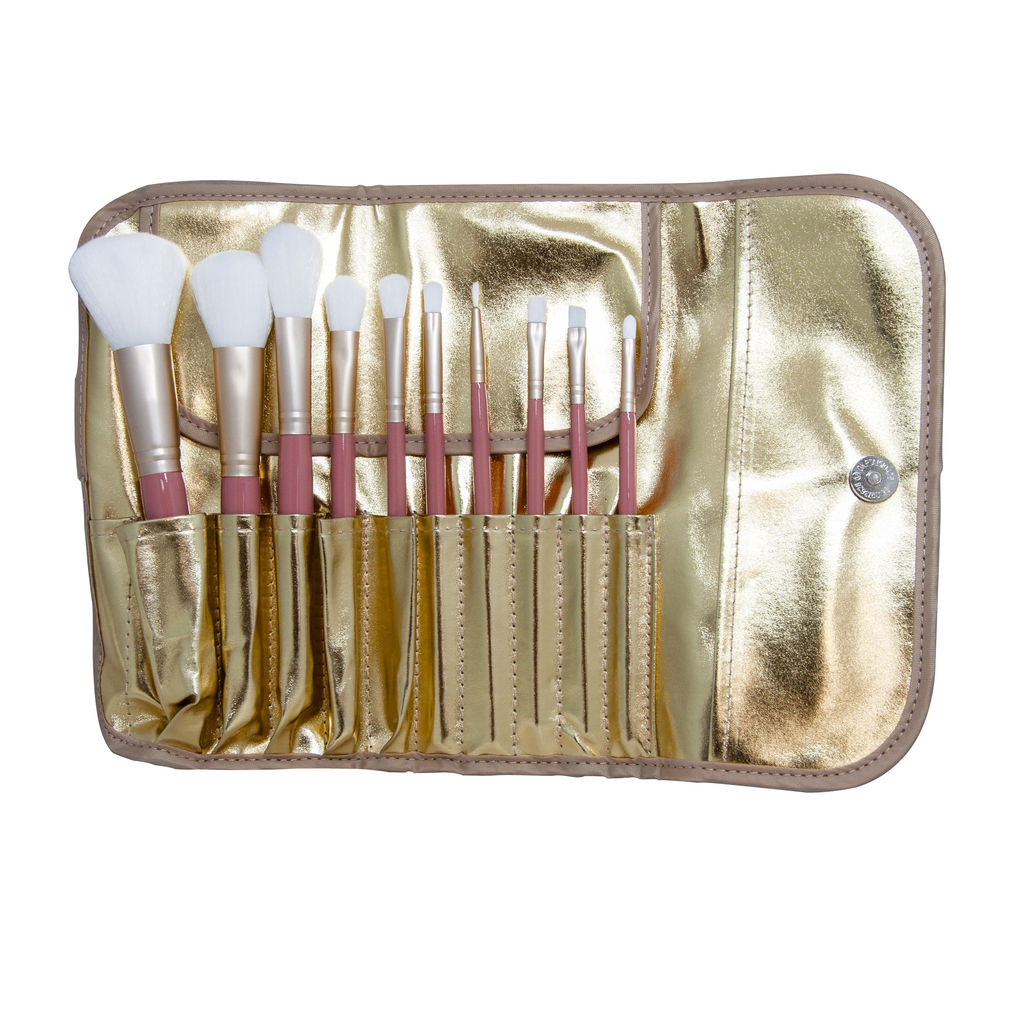 SET PINCELES Y BROCHAS DORADO X 10 UNID.