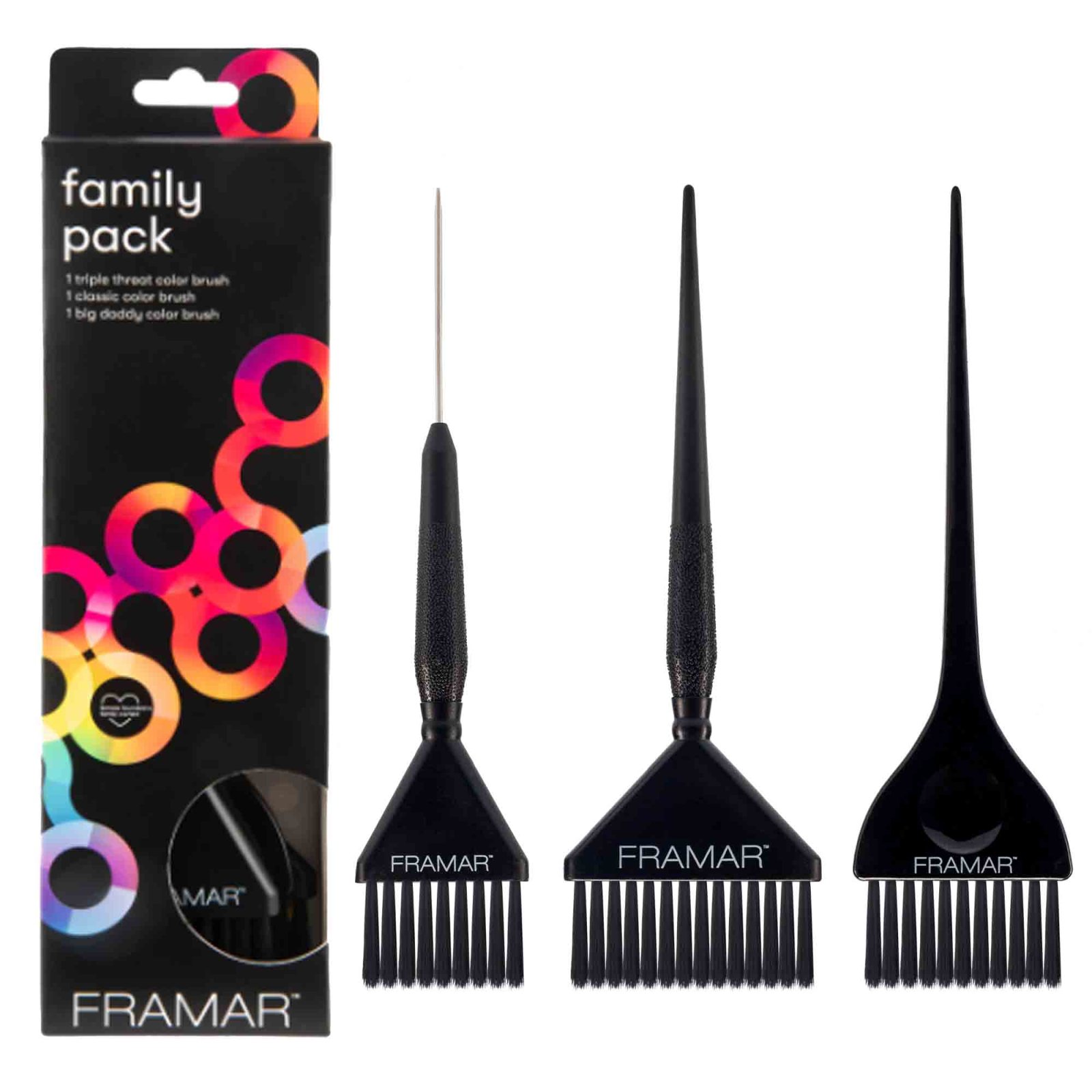 FRAMAR PINCEL TINT. FAMILY PACK BRUSH SET X 3